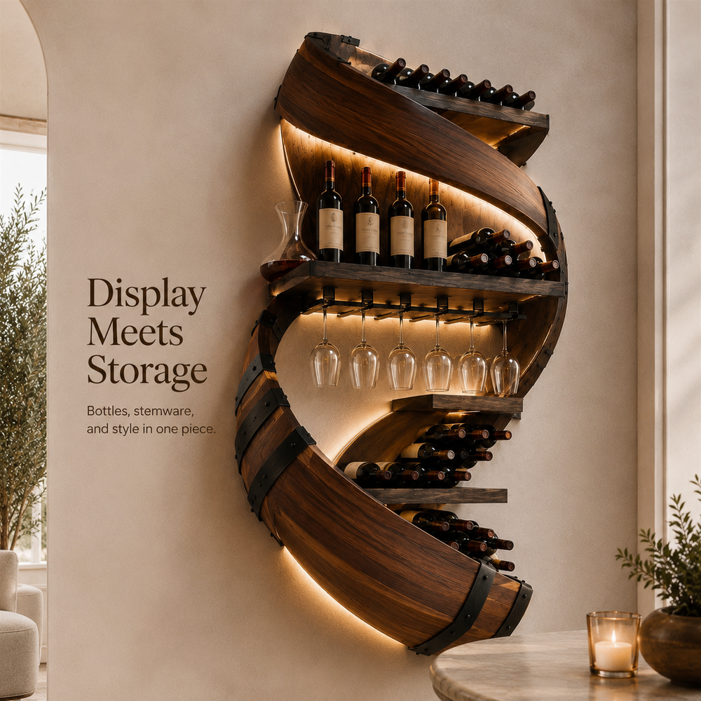 Veyra Warm Wood Wine Rack - Design 314 - product image 06