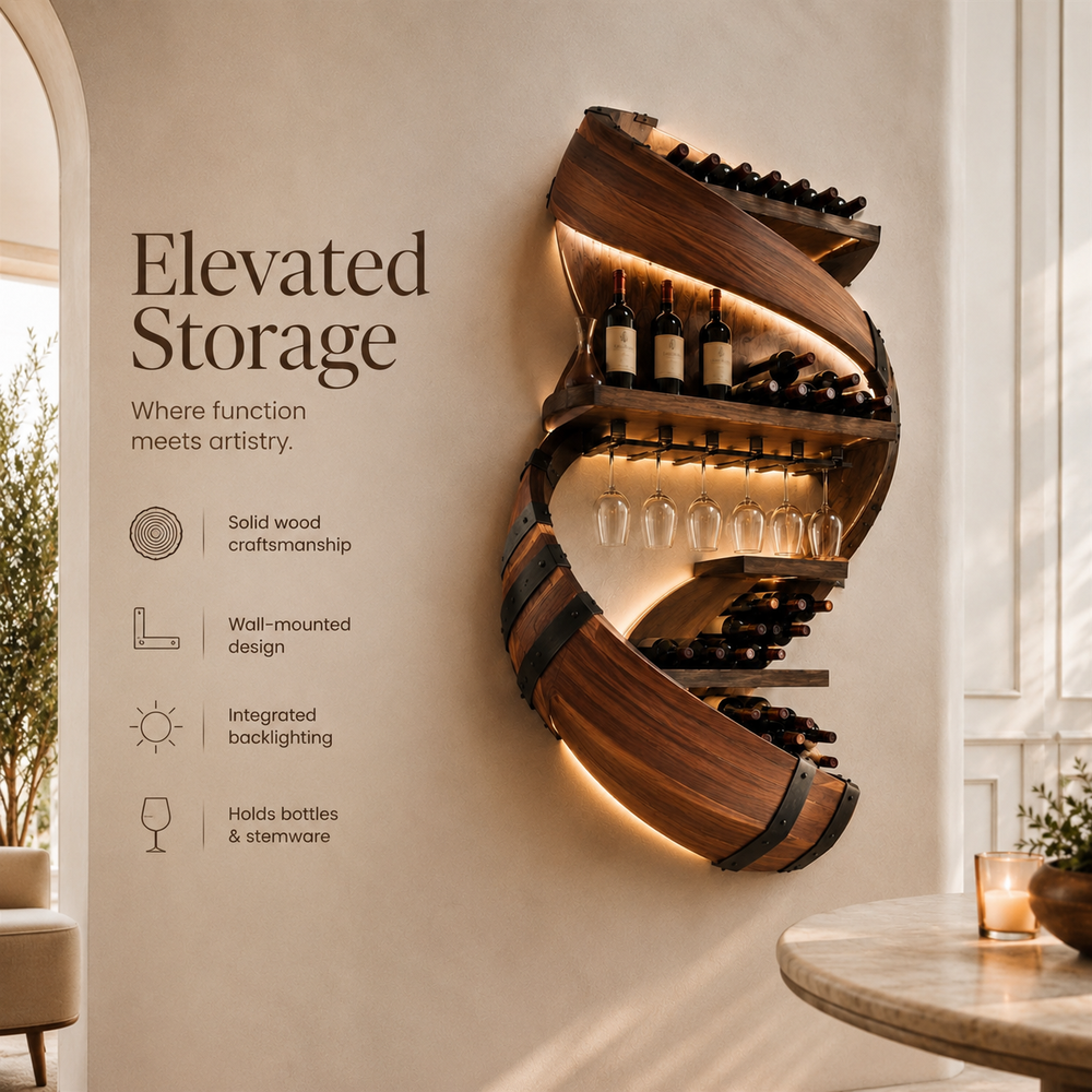 Veyra Warm Wood Wine Rack - Design 314 - product image 08