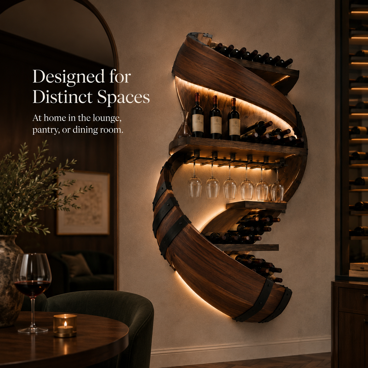 Veyra Warm Wood Wine Rack - Design 314 - product image 09