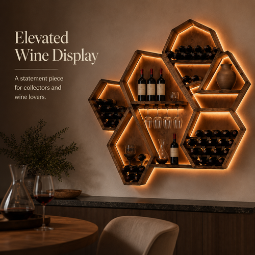 Avery Sculptural Wall Wine Rack - Design 316 - product image 02