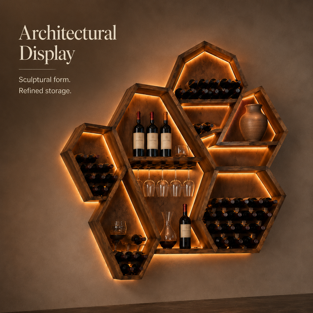 Avery Sculptural Wall Wine Rack - Design 316 - product image 03