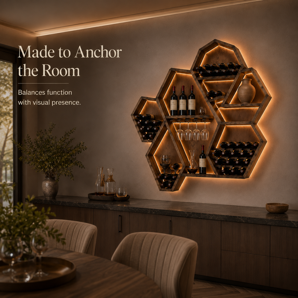 Avery Sculptural Wall Wine Rack - Design 316 - product image 04