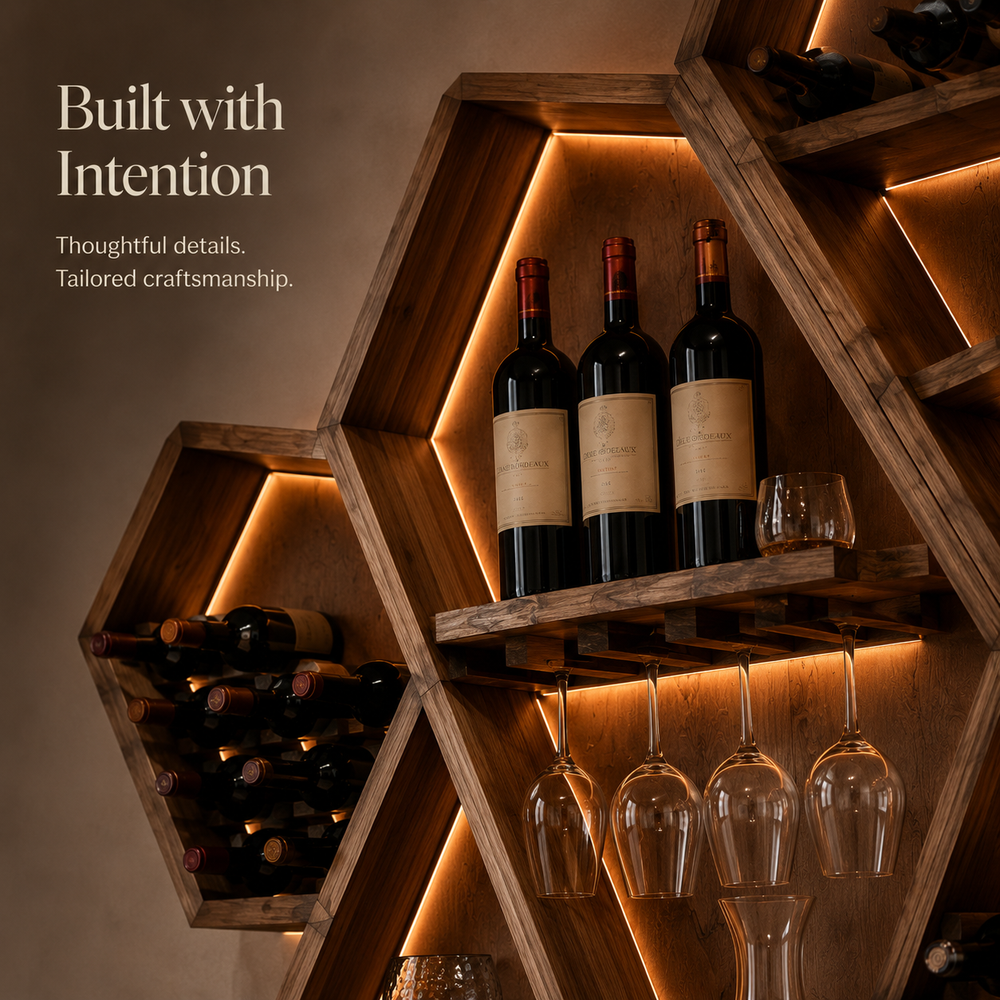 Avery Sculptural Wall Wine Rack - Design 316 - product image 06