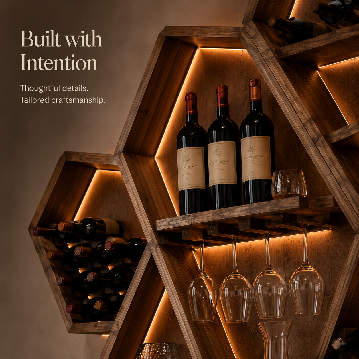 Avery Sculptural Wall Wine Rack - Design 316 - product image 06