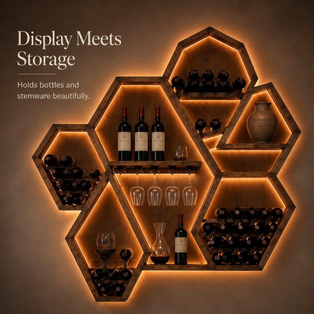 Avery Sculptural Wall Wine Rack - Design 316 - product image 07