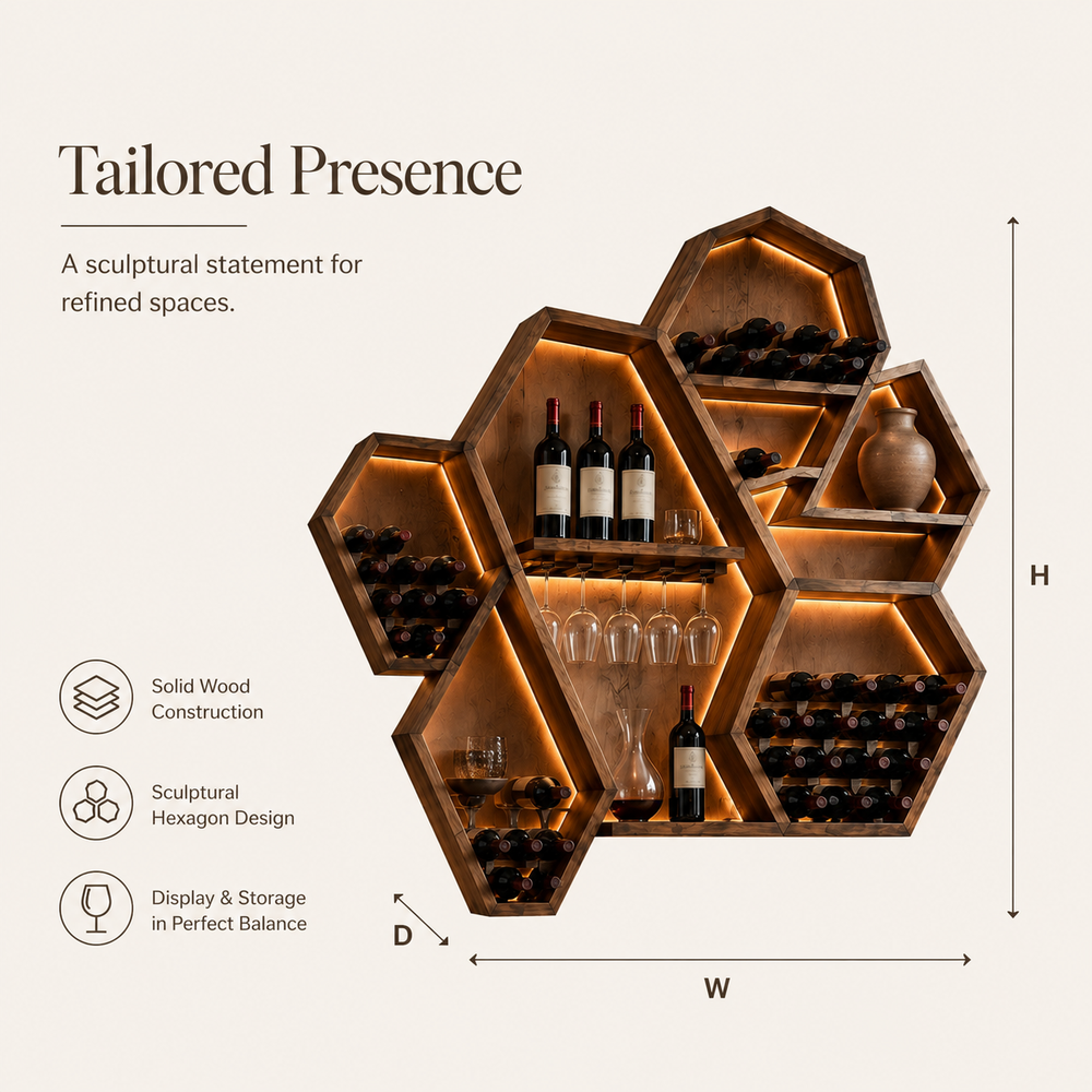 Avery Sculptural Wall Wine Rack - Design 316 - product image 08