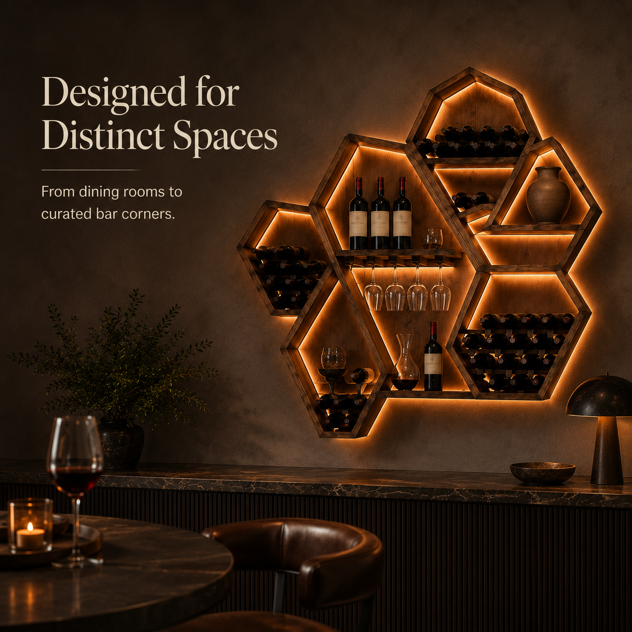 Avery Sculptural Wall Wine Rack - Design 316 - product image 10