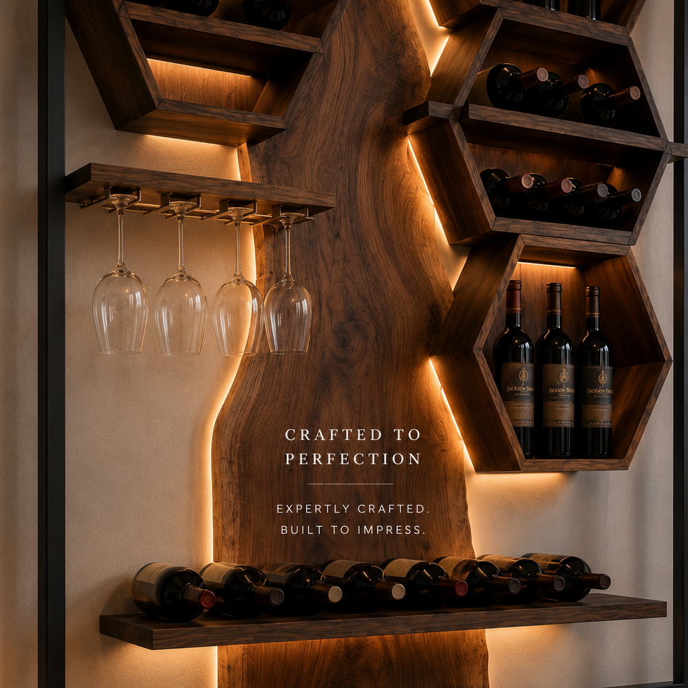 Rowan Solid Wood Wine Holder - Design 317 - product image 06