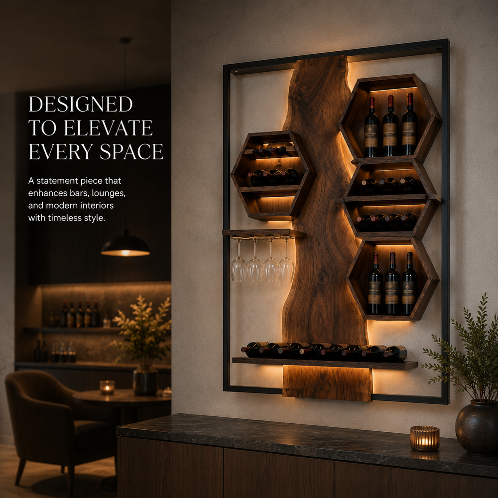 Rowan Solid Wood Wine Holder - Design 317 - product image 10