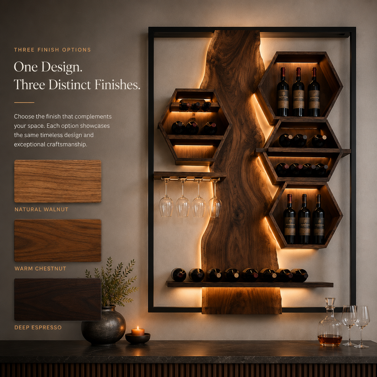 Rowan Solid Wood Wine Holder - Design 317 - product image 11