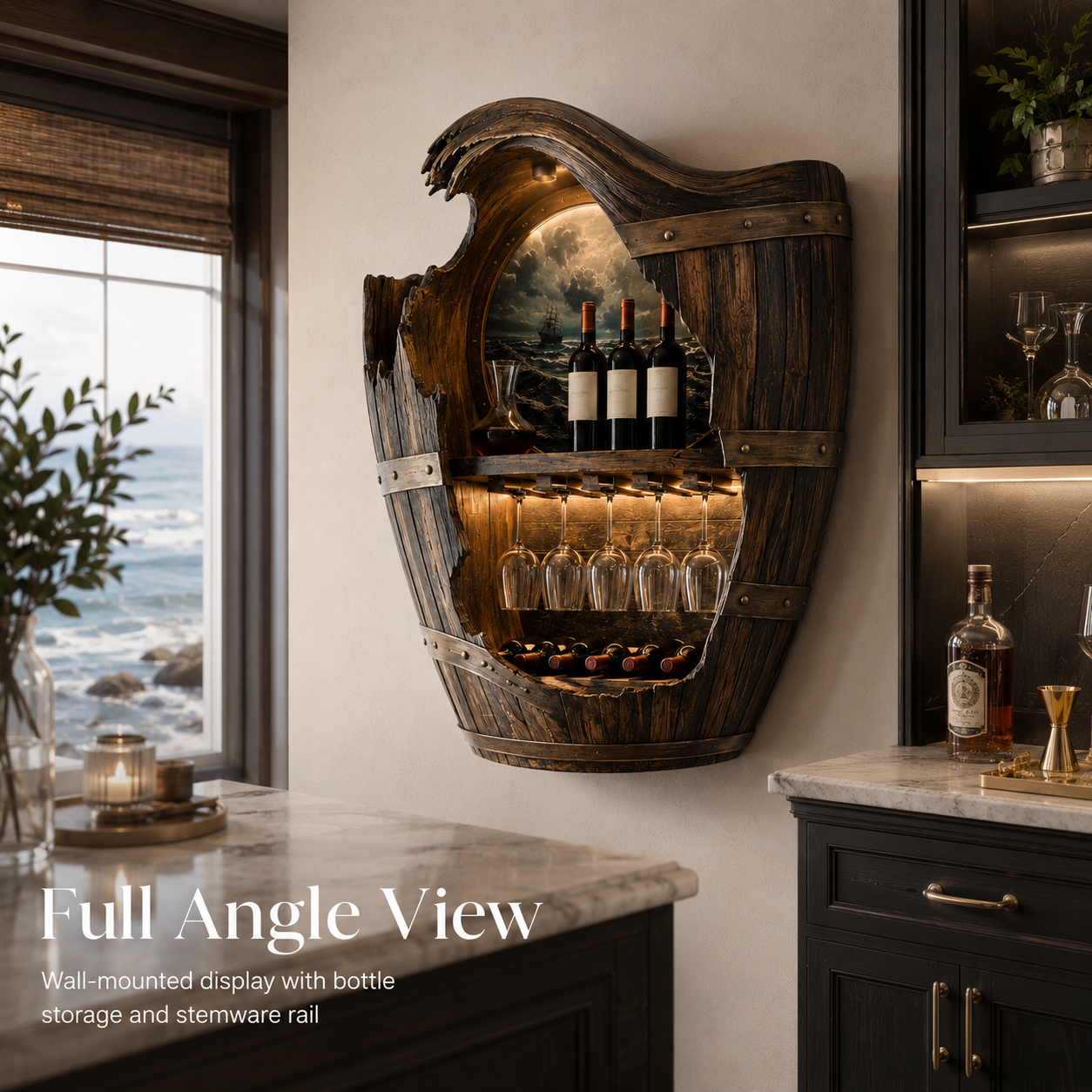 Avery Sculptural Wall Wine Rack - Design 319 - product image 03