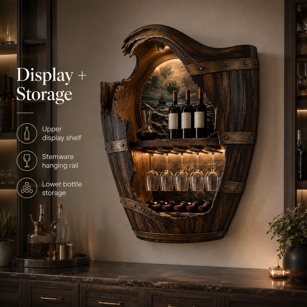Avery Sculptural Wall Wine Rack - Design 319 - product image 06