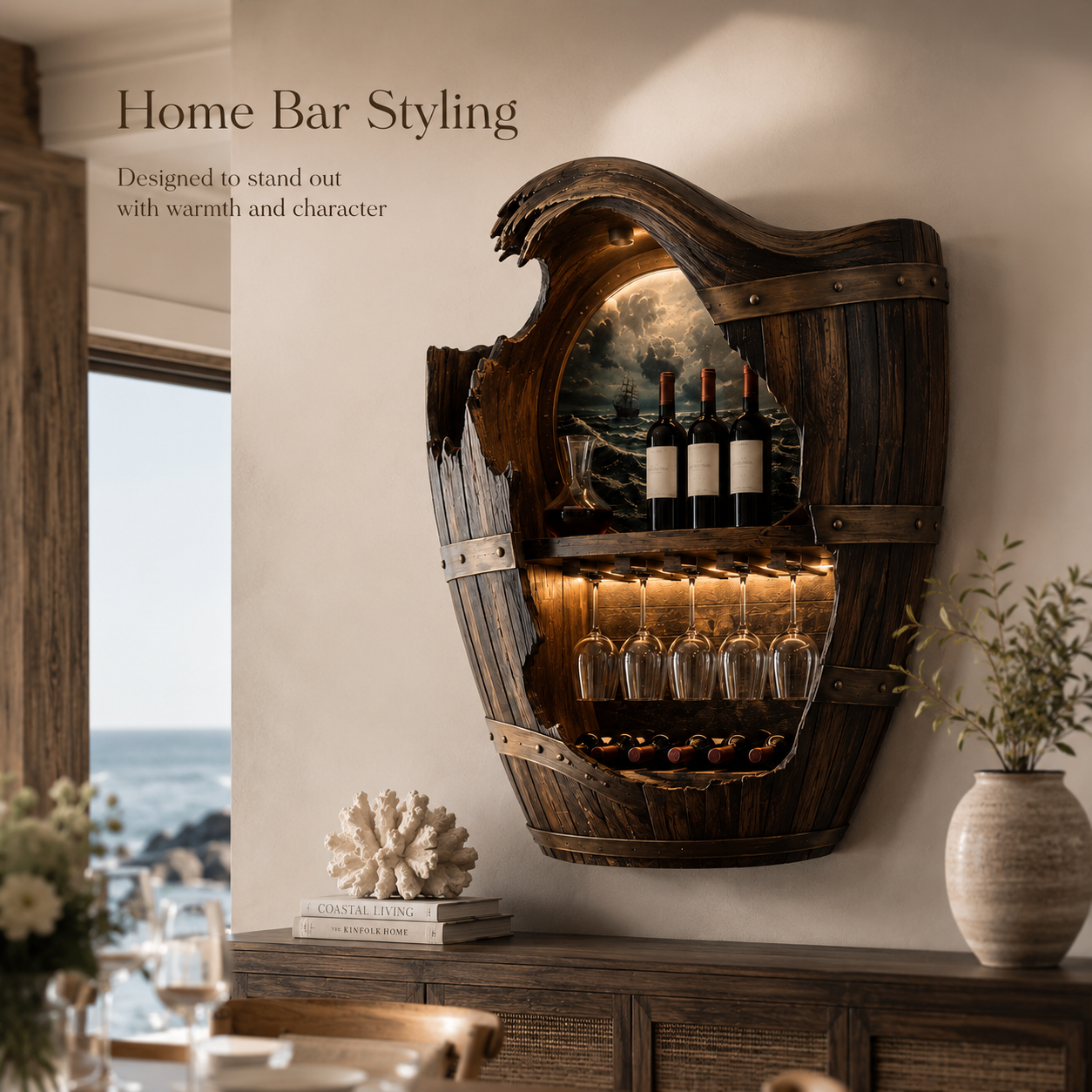 Avery Sculptural Wall Wine Rack - Design 319 - product image 10