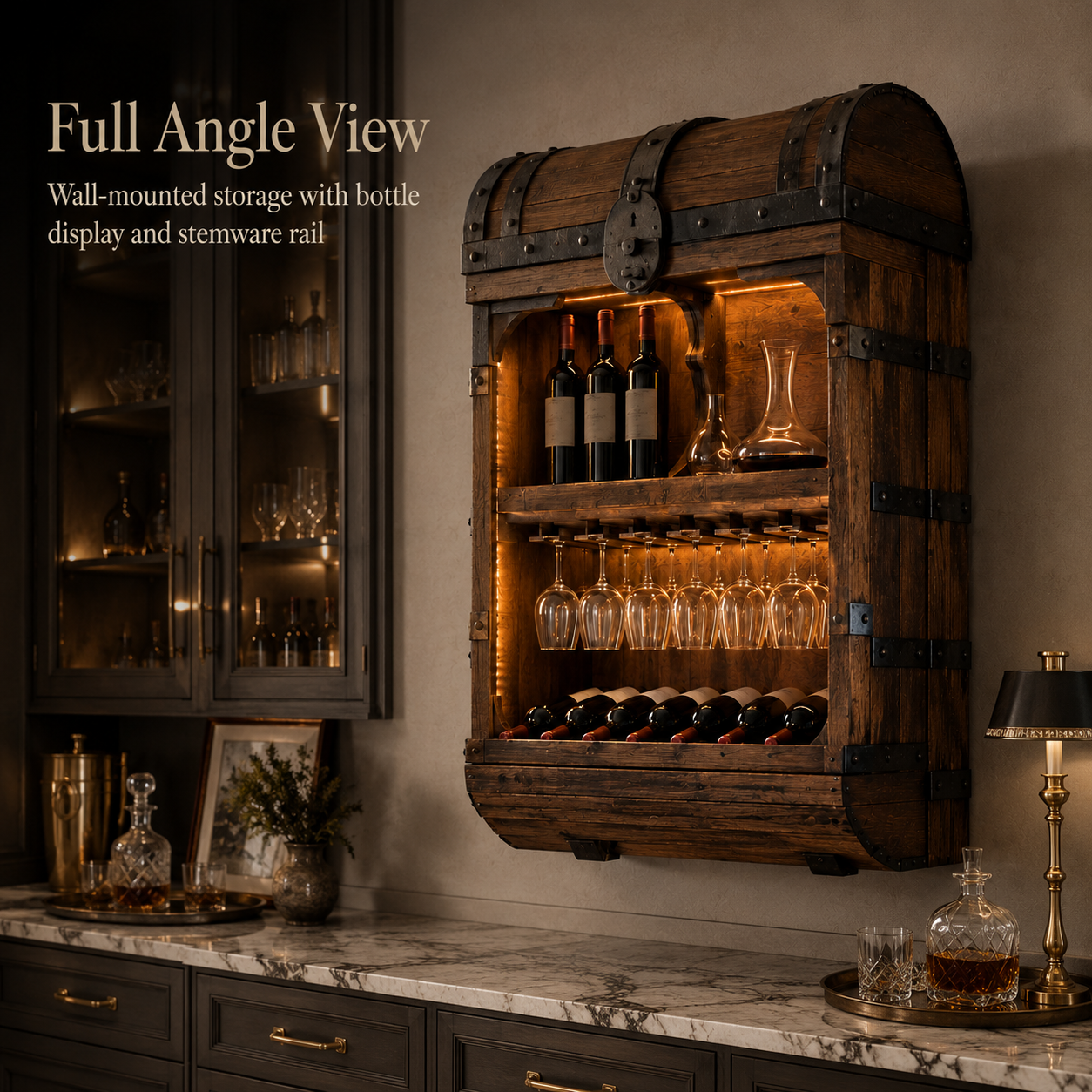 Rowan Solid Wood Wine Holder - Design 320 - product image 03
