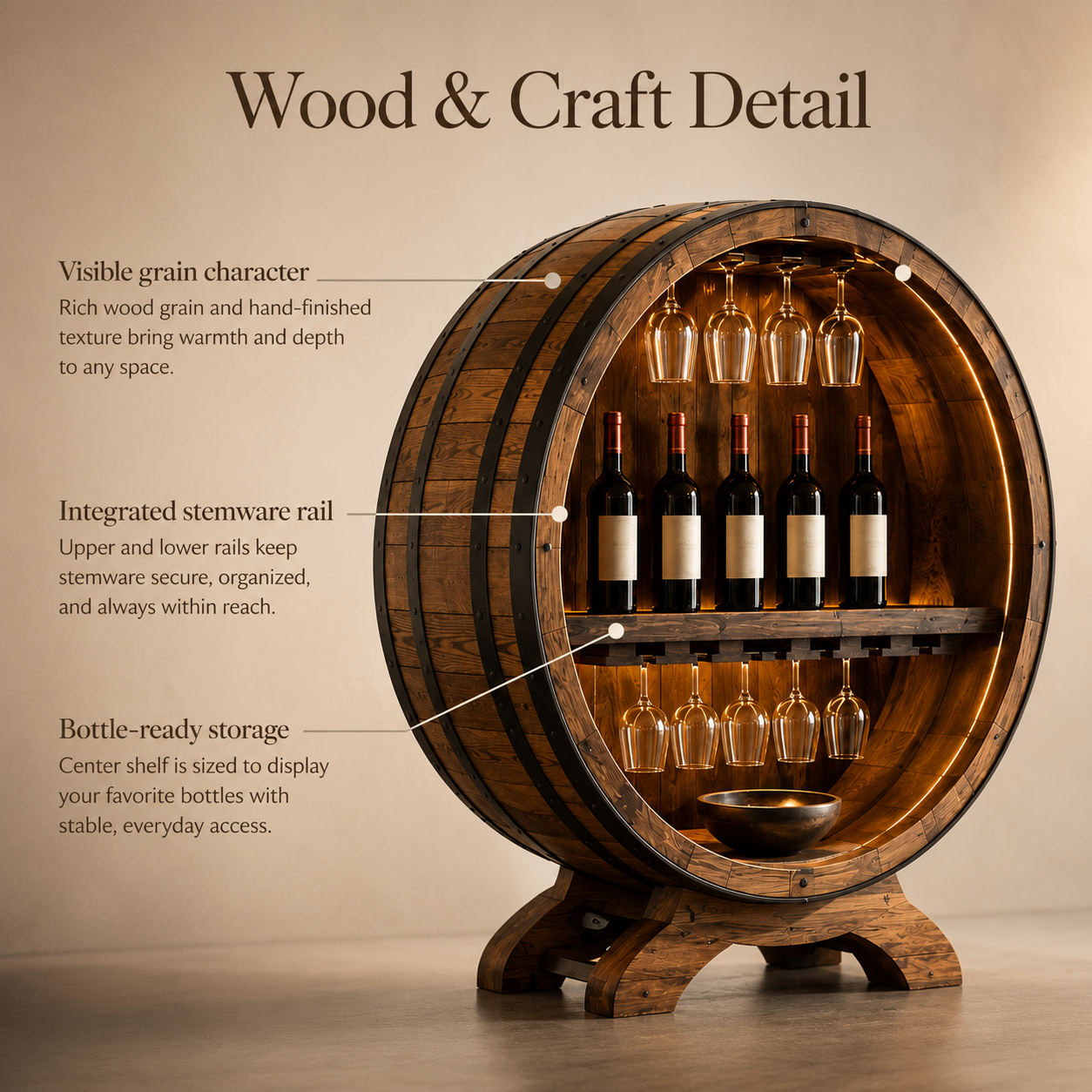 Isla Home Bar Wine Holder - Design 322 - product image 05
