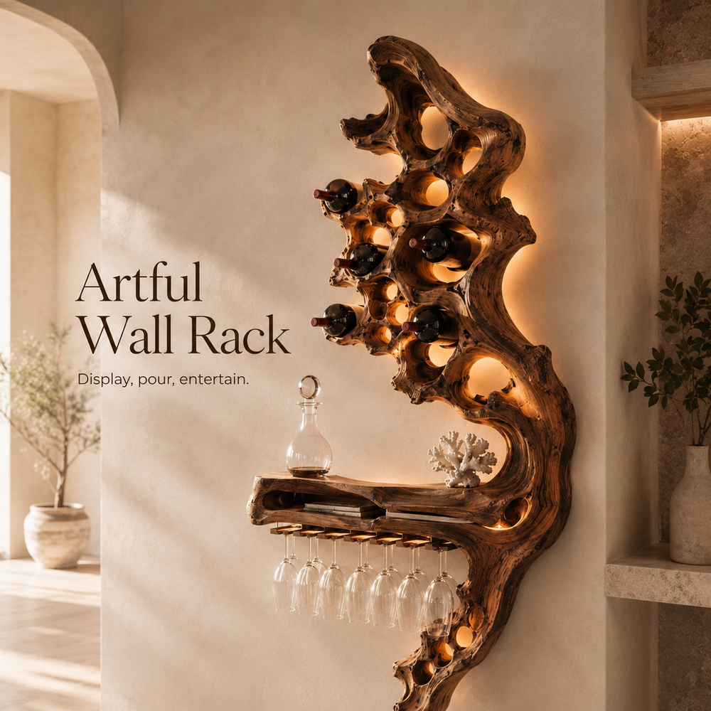 Avery Sculptural Wall Wine Rack - Design 324 - product image 03