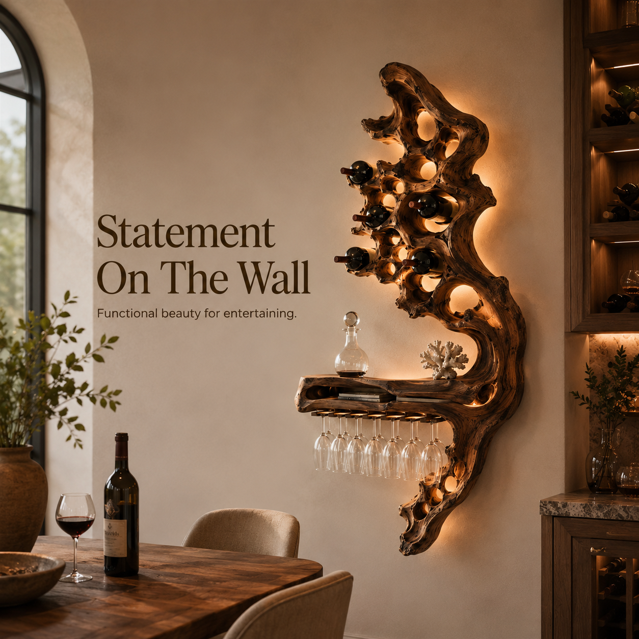 Avery Sculptural Wall Wine Rack - Design 324 - product image 04