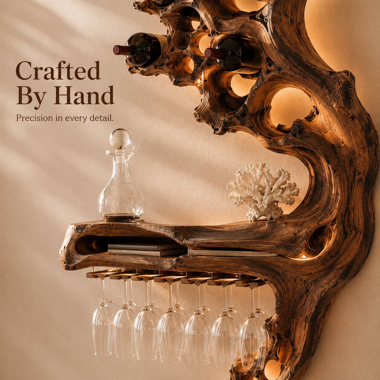 Avery Sculptural Wall Wine Rack - Design 324 - product image 06