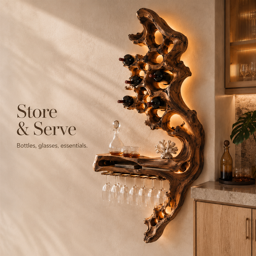 Avery Sculptural Wall Wine Rack - Design 324 - product image 07