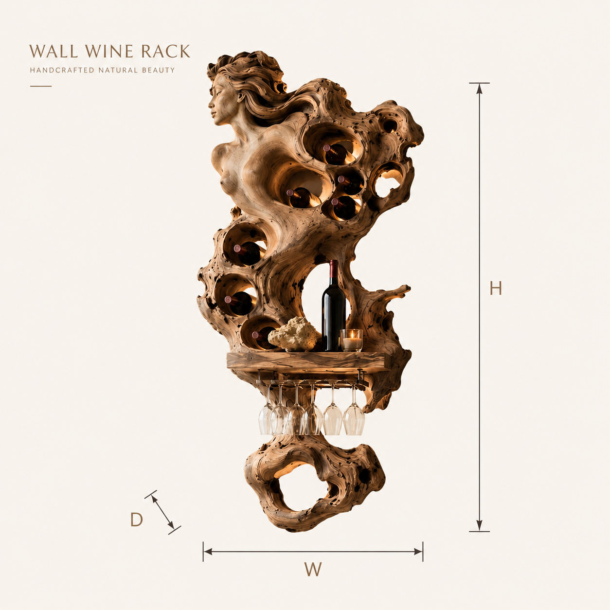 Rowan Solid Wood Wine Holder - Design 325 - product image 08