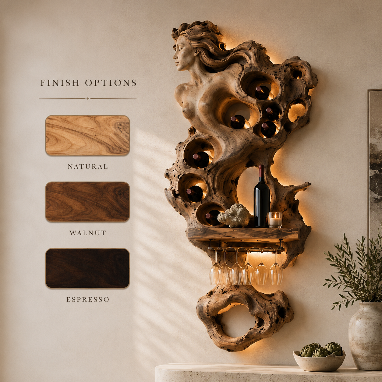 Rowan Solid Wood Wine Holder - Design 325 - product image 11