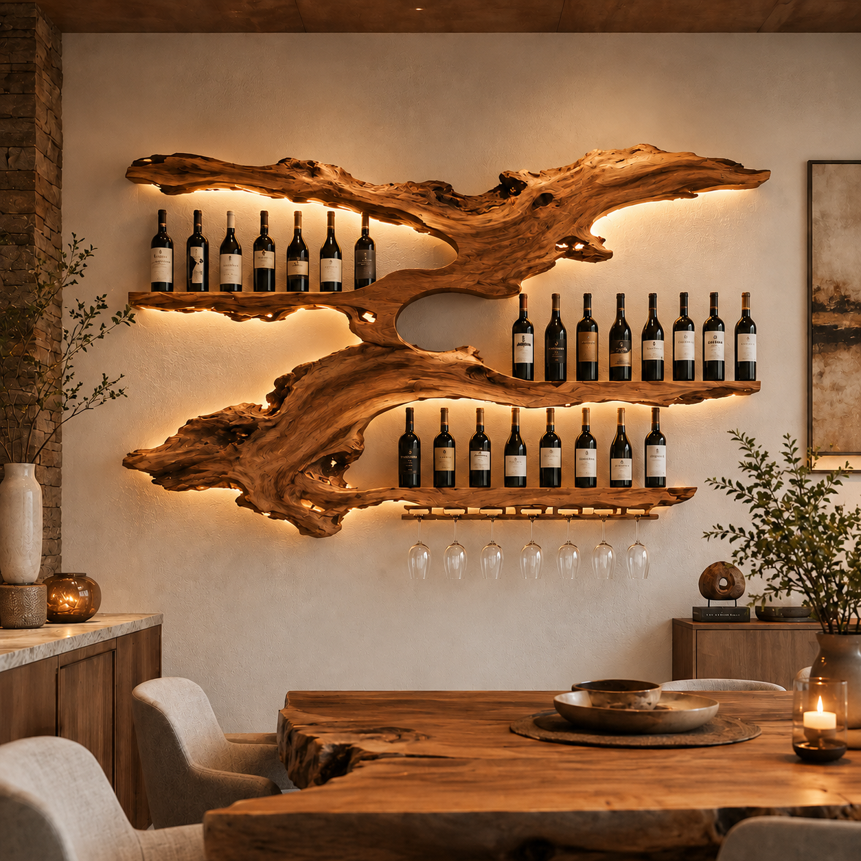 Avery Sculptural Wall Wine Rack - Design 326 - main view
