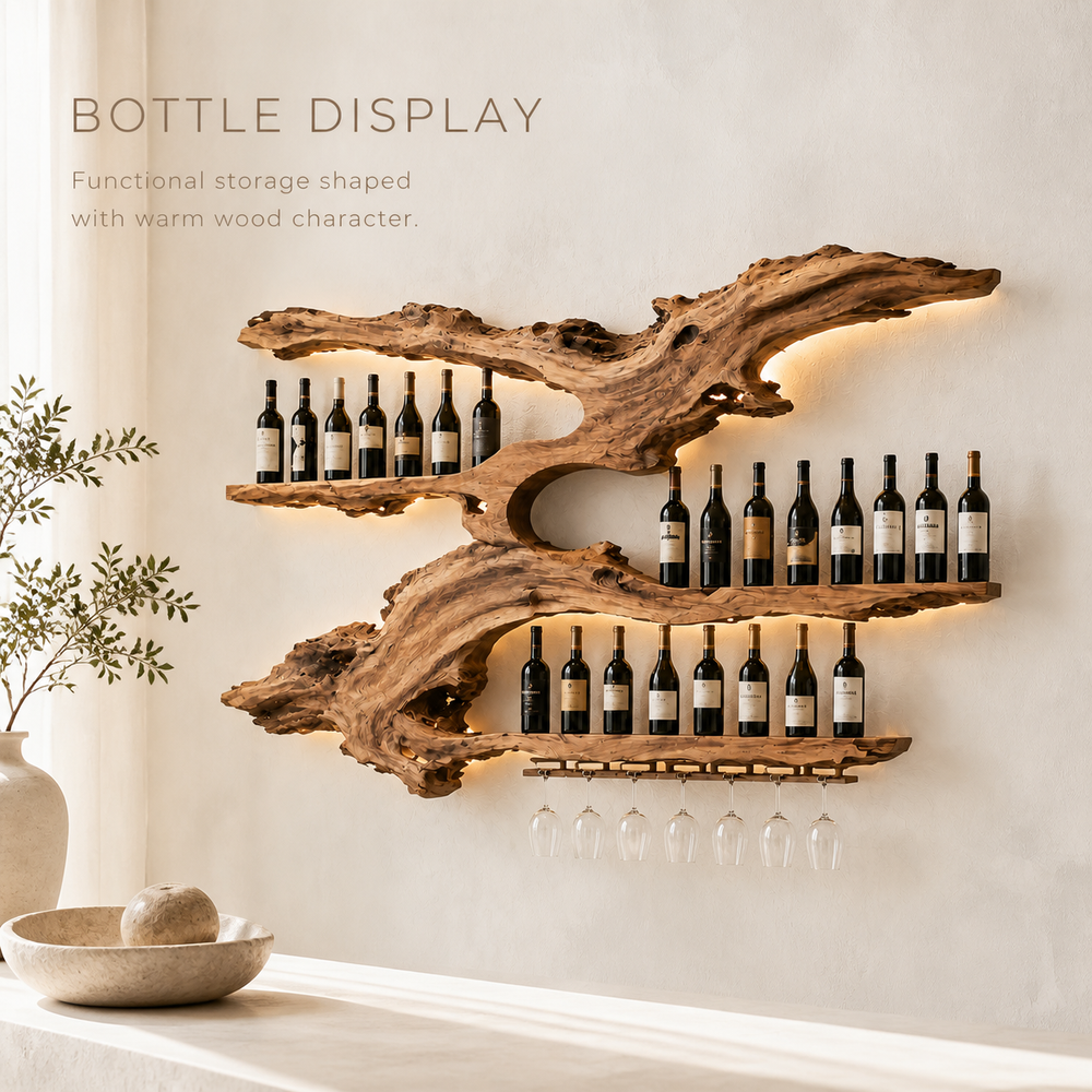 Avery Sculptural Wall Wine Rack - Design 326 - product image 03