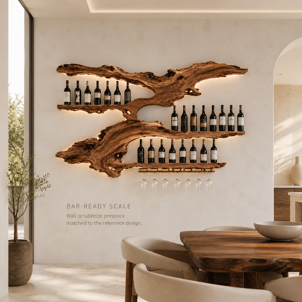 Avery Sculptural Wall Wine Rack - Design 326 - product image 04