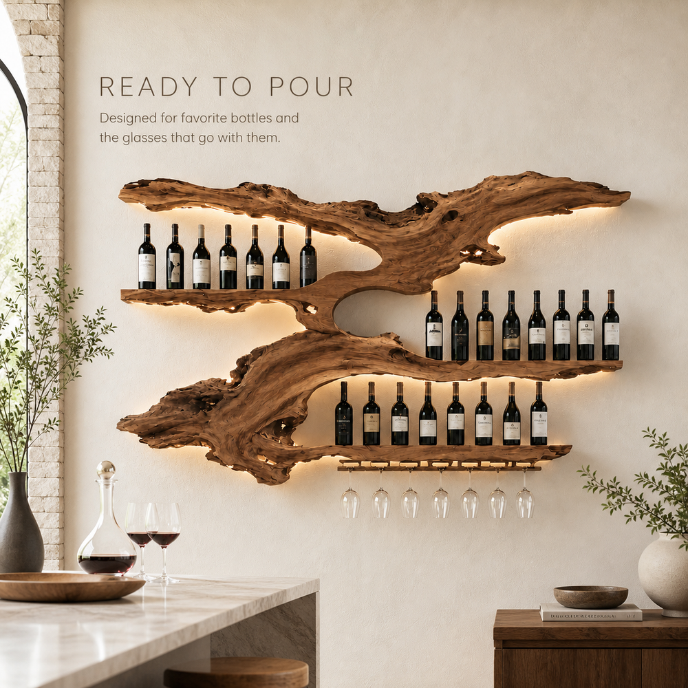 Avery Sculptural Wall Wine Rack - Design 326 - product image 07