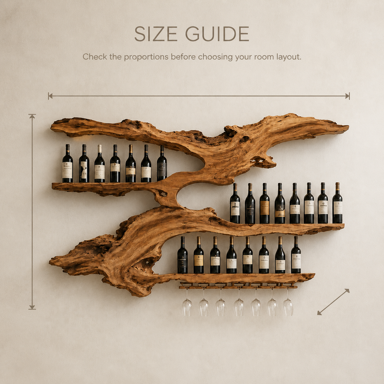 Avery Sculptural Wall Wine Rack - Design 326 - product image 08