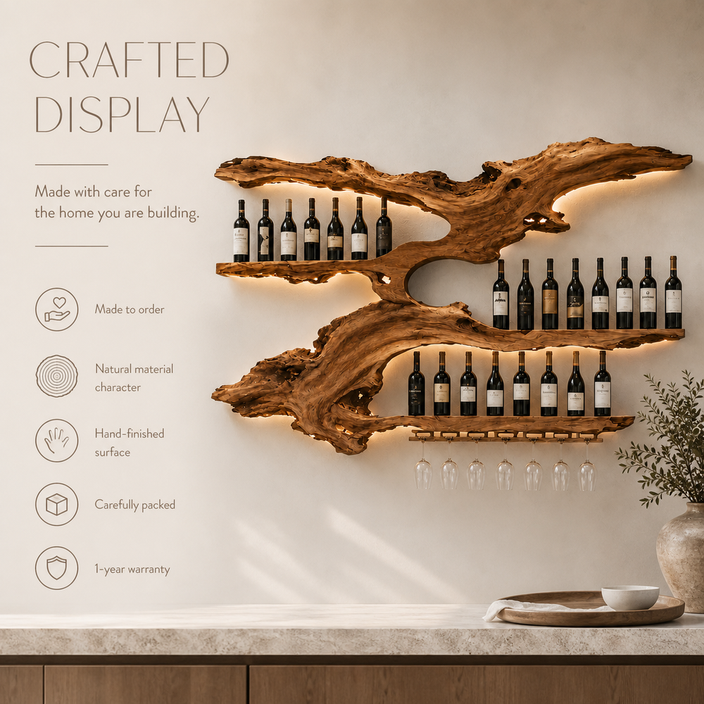 Avery Sculptural Wall Wine Rack - Design 326 - product image 09