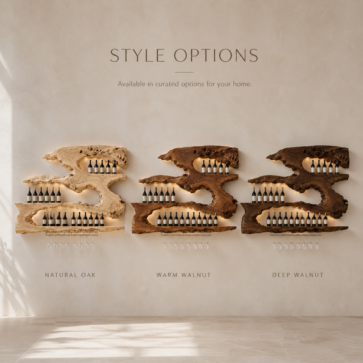 Rowan Natural Wood Wall Wine Holder - Design 327 - product image 11