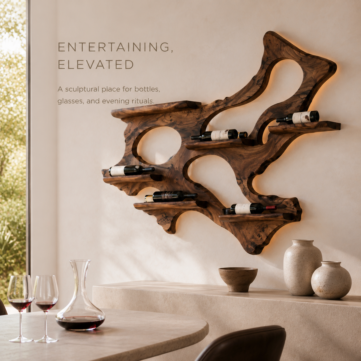 Isla Home Bar Wall Wine Holder - Design 329 - product image 02