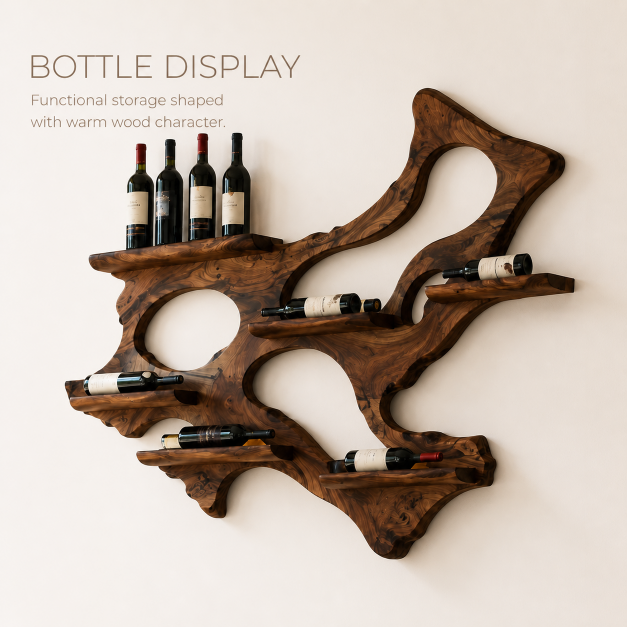 Isla Home Bar Wall Wine Holder - Design 329 - product image 03
