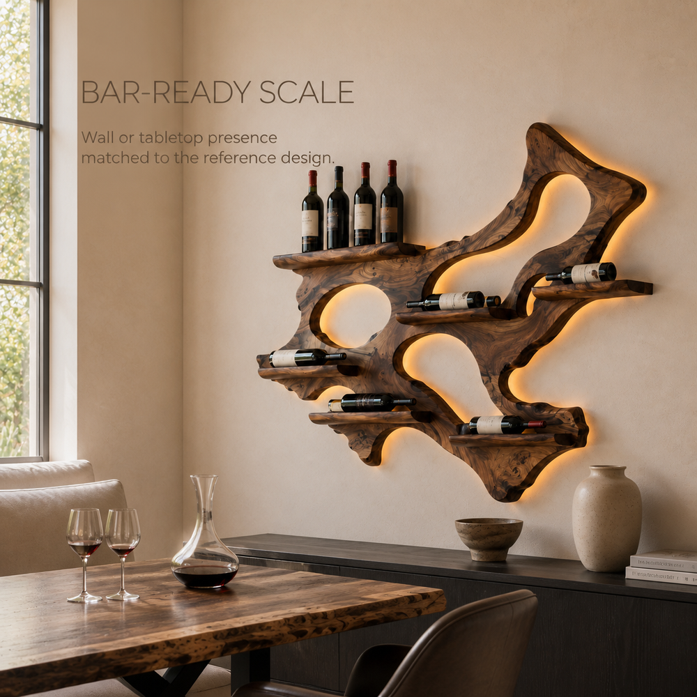 Isla Home Bar Wall Wine Holder - Design 329 - product image 04