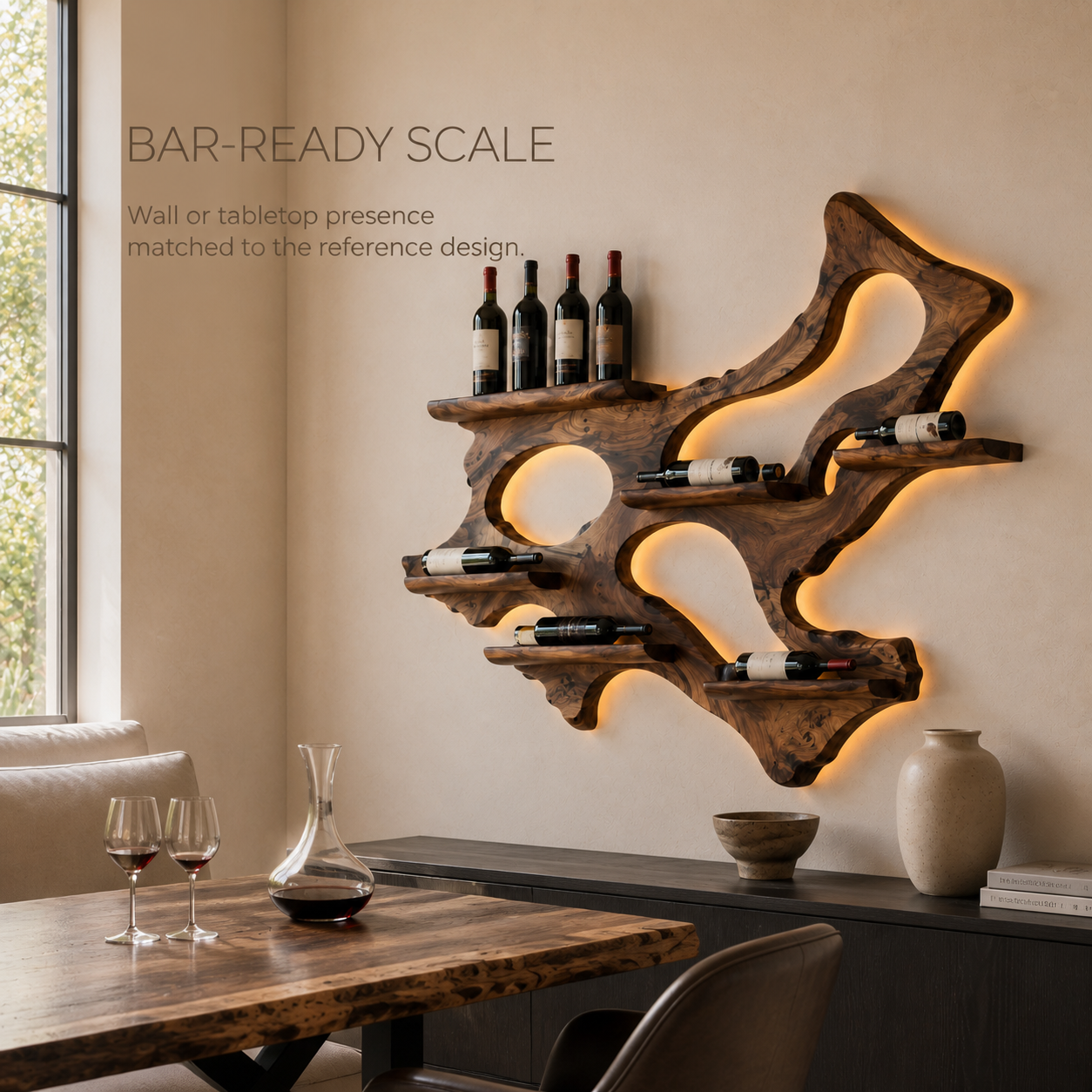 Isla Home Bar Wall Wine Holder - Design 329 - product image 04