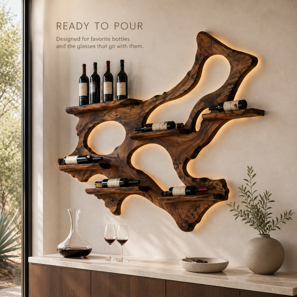 Isla Home Bar Wall Wine Holder - Design 329 - product image 07