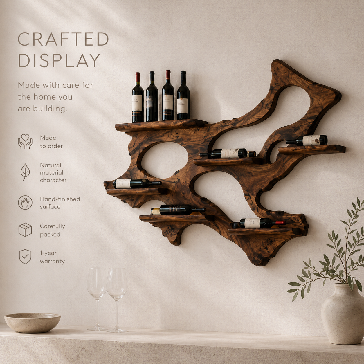 Isla Home Bar Wall Wine Holder - Design 329 - product image 09