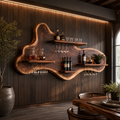 Elara Curved Natural Wood Wine Holder - Design 331 - main view