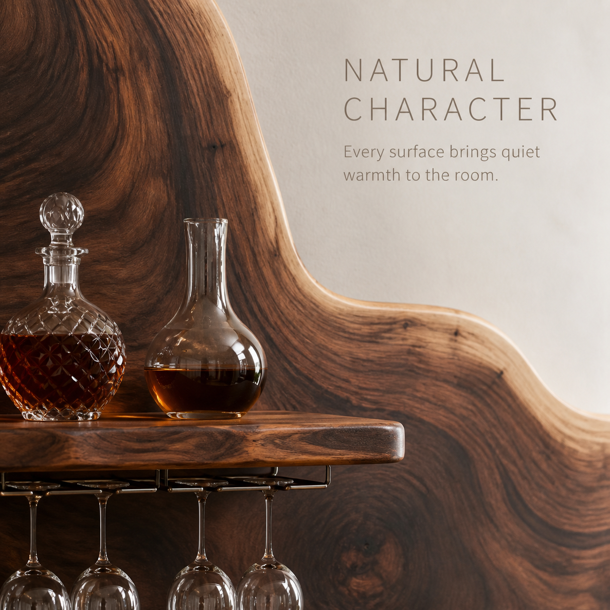 Elara Curved Natural Wood Wine Holder - Design 331 - product image 05