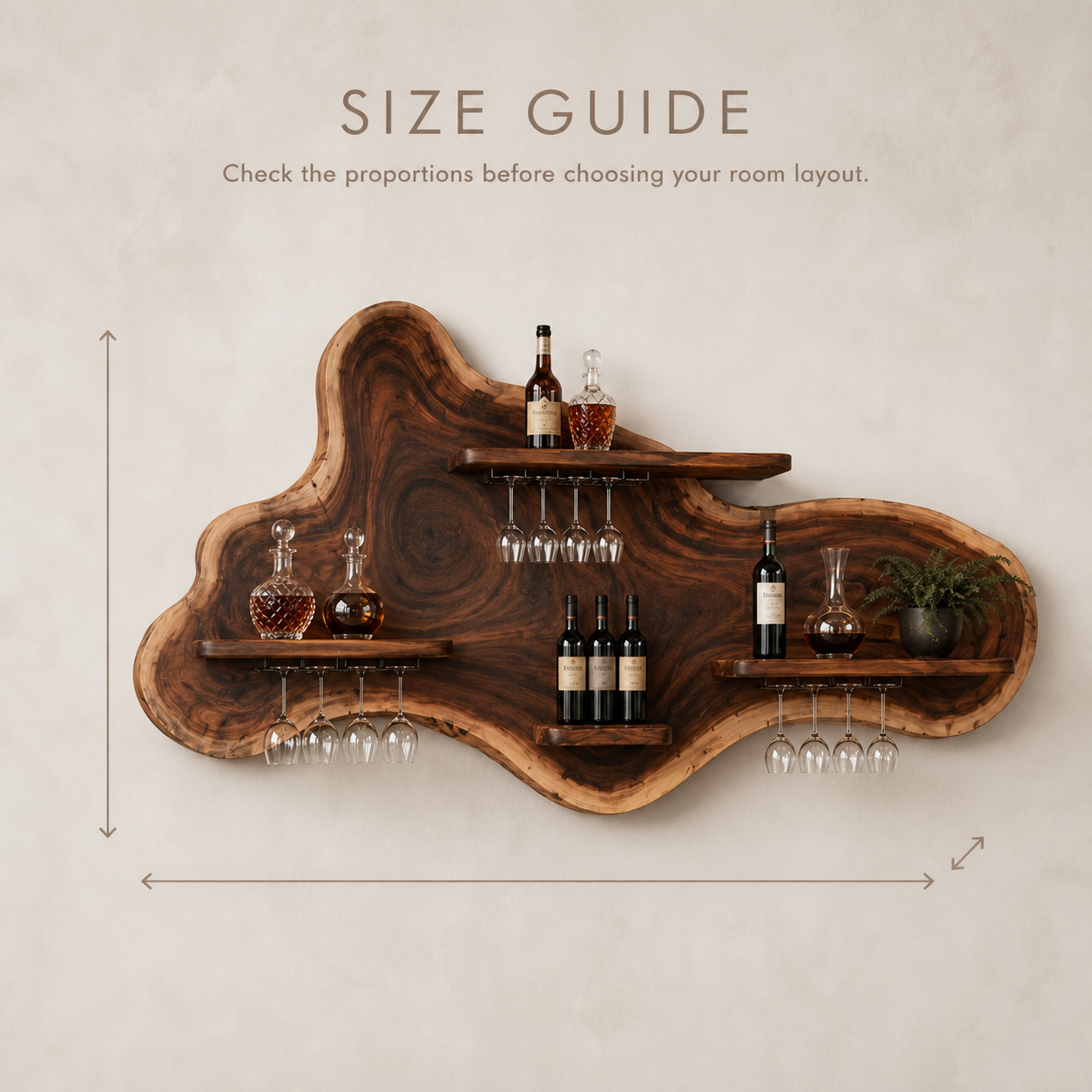 Elara Curved Natural Wood Wine Holder - Design 331 - product image 08
