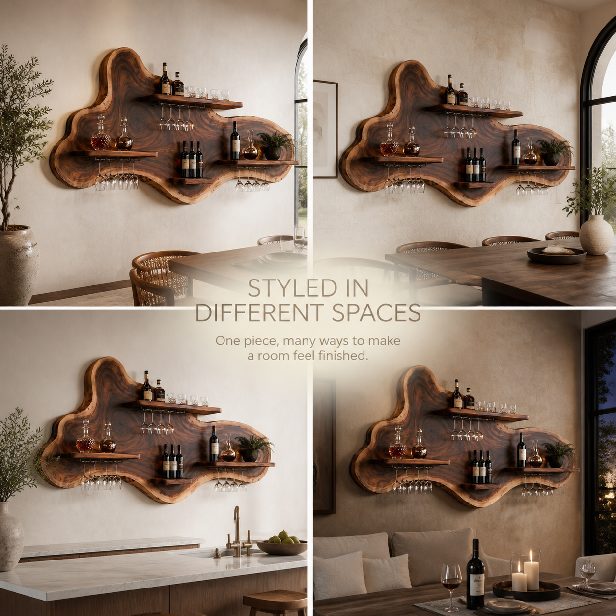 Elara Curved Natural Wood Wine Holder - Design 331 - product image 10
