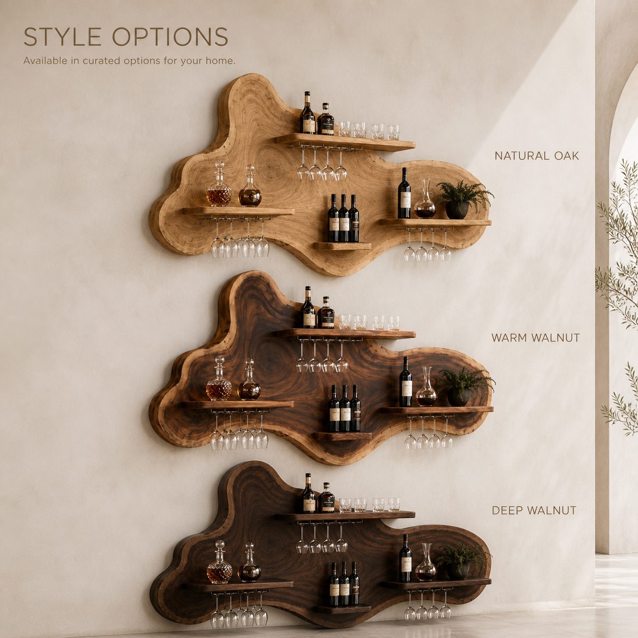 Elara Curved Natural Wood Wine Holder - Design 331 - product image 11