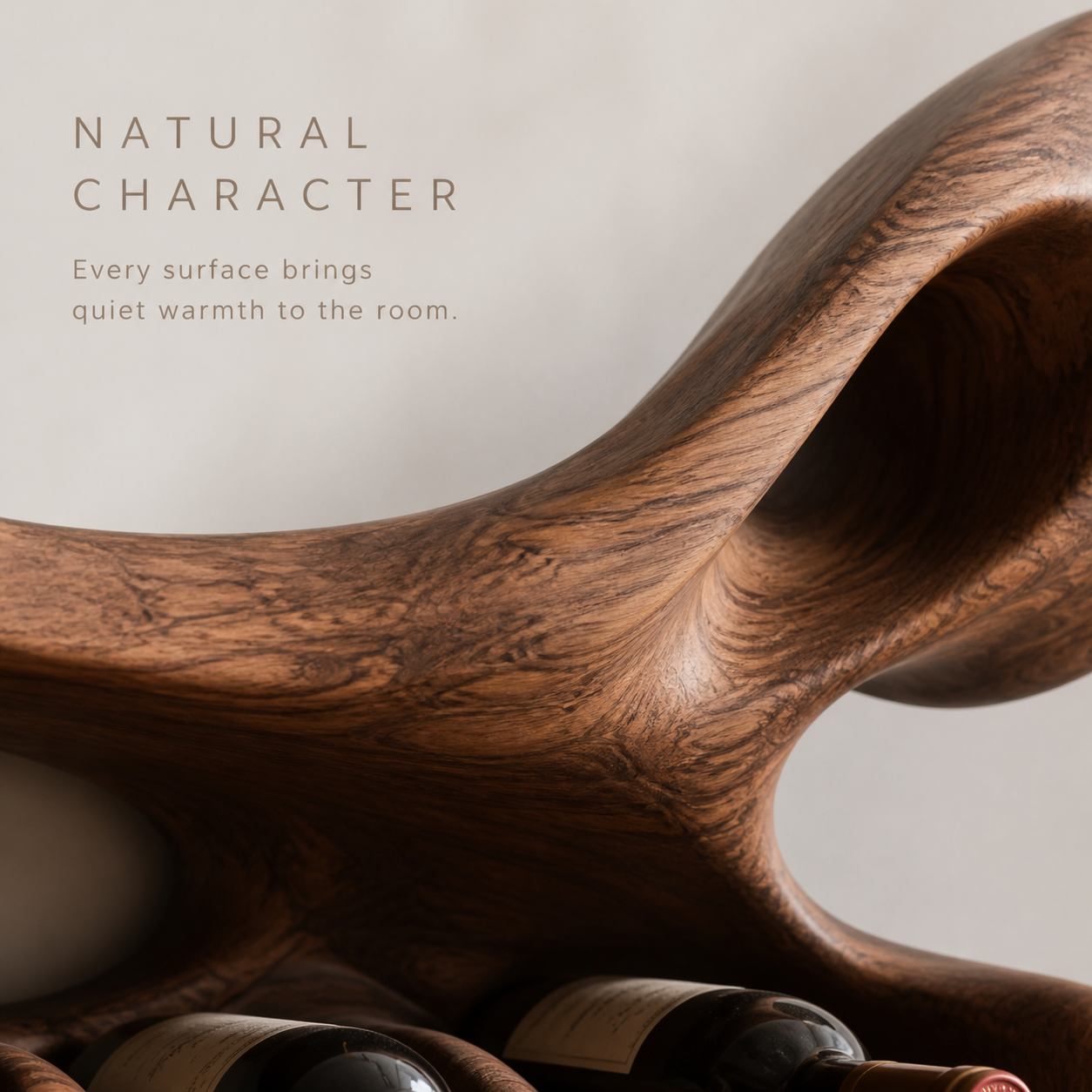 Veyra Natural Wood Wall Wine Rack - Design 332 - product image 05