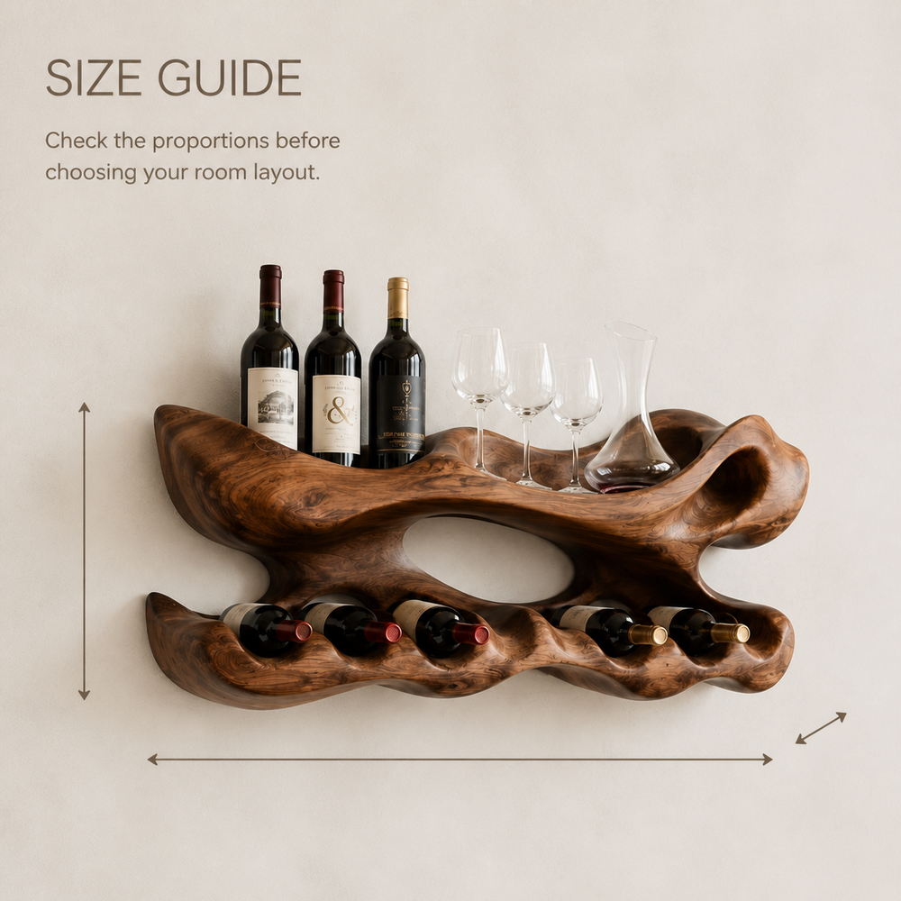 Veyra Natural Wood Wall Wine Rack - Design 332 - product image 08