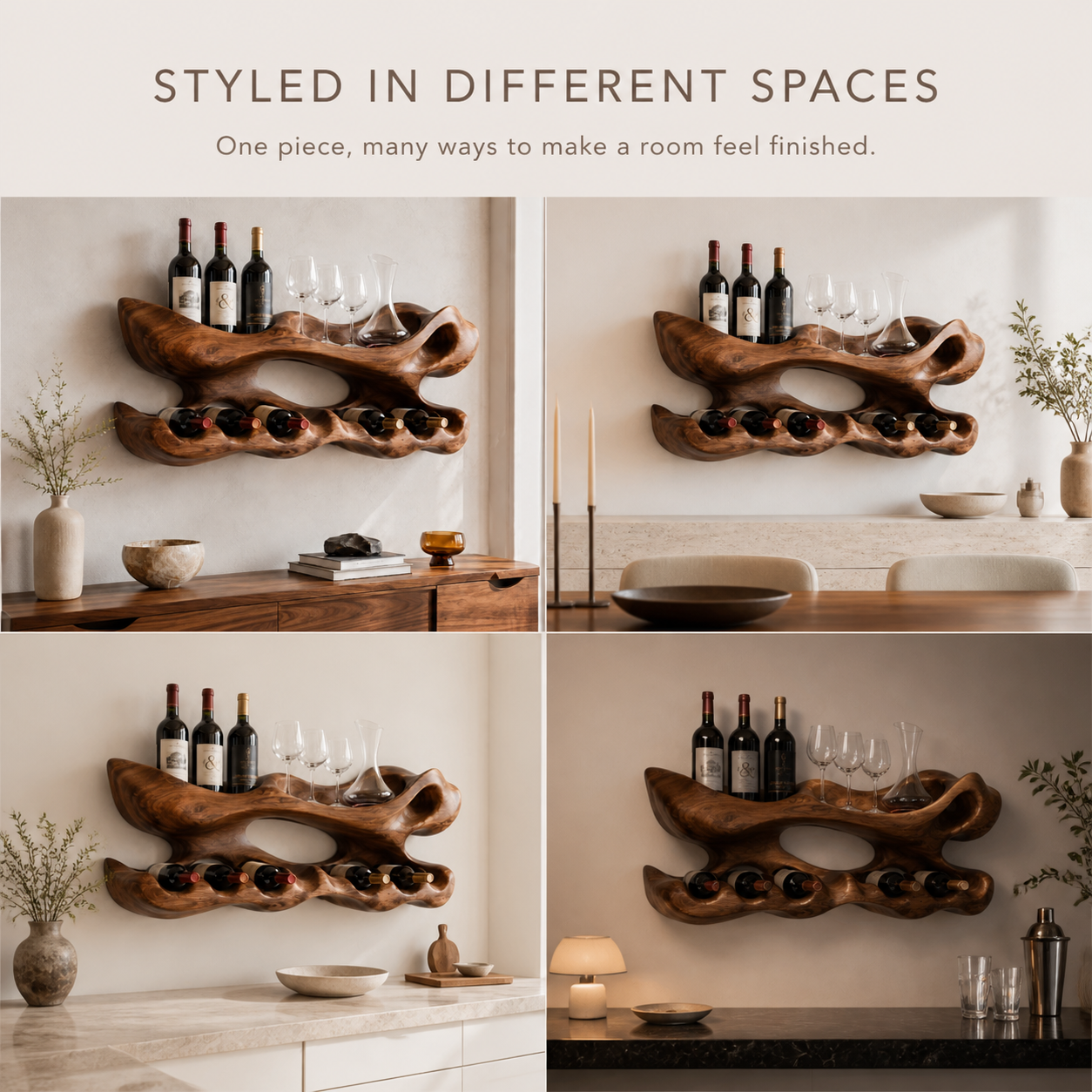 Veyra Natural Wood Wall Wine Rack - Design 332 - product image 10