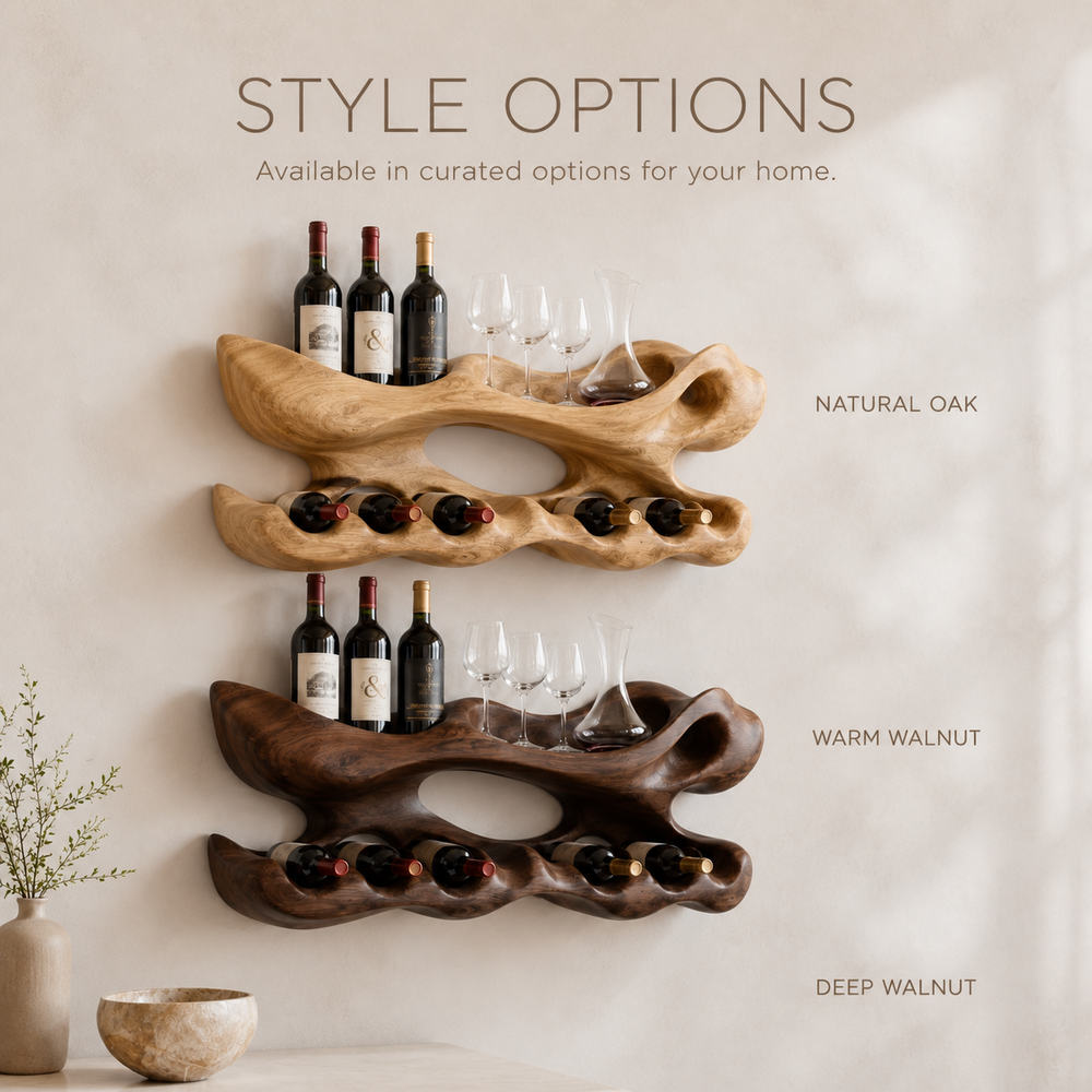 Veyra Natural Wood Wall Wine Rack - Design 332 - product image 11