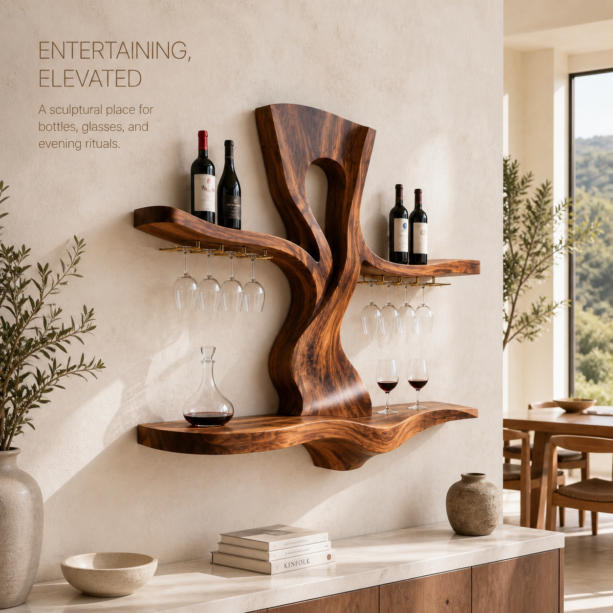 Avery Sculptural Wall Wine Rack - Design 334 - product image 02