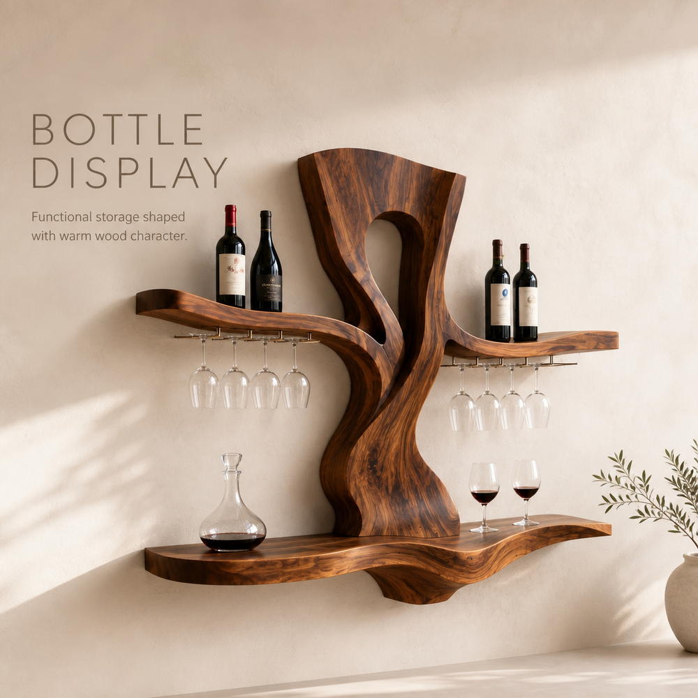 Avery Sculptural Wall Wine Rack - Design 334 - product image 03