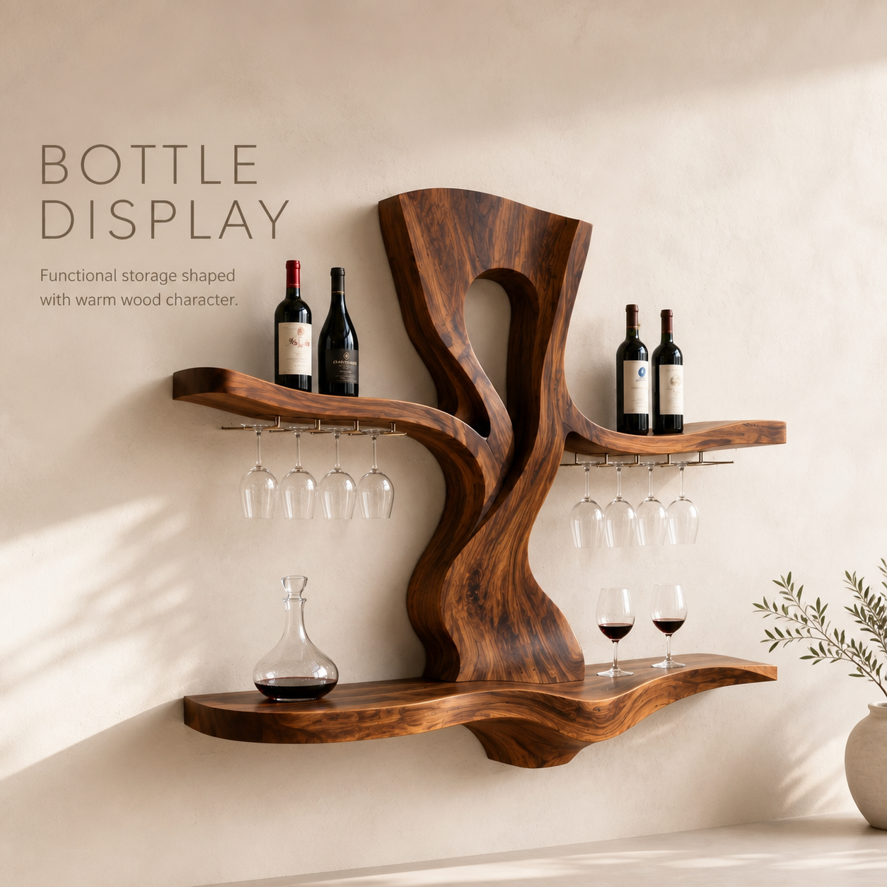 Avery Sculptural Wall Wine Rack - Design 334 - product image 03